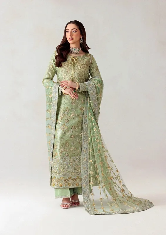 Aik Atelier Formals 25 Pastel Mint Masoori – view 1 – Poshaq