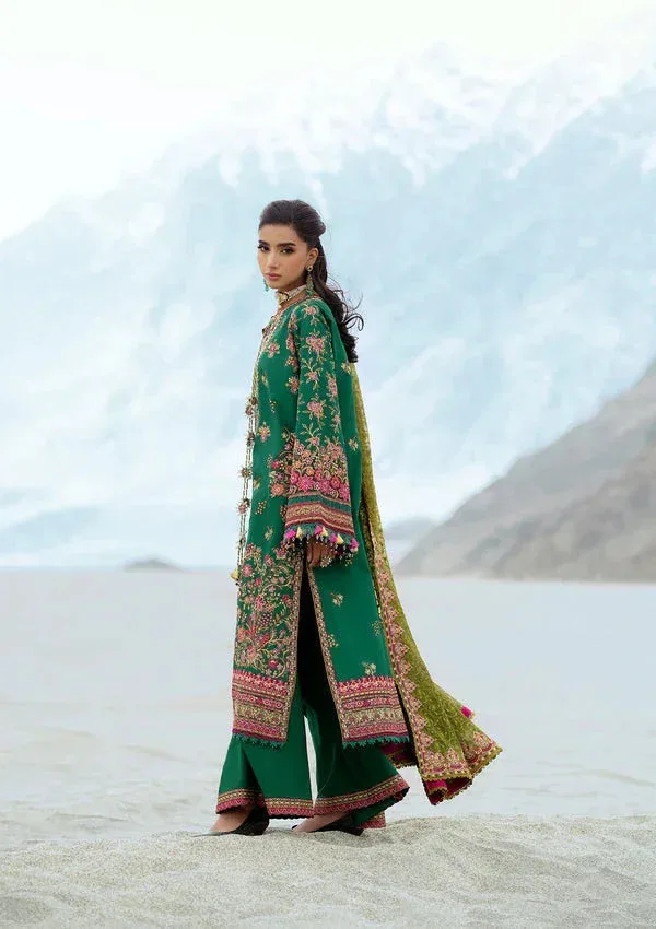 Rangrasiya Lifestyle Summer Edit 25 Green Organza – view 5 – Poshaq