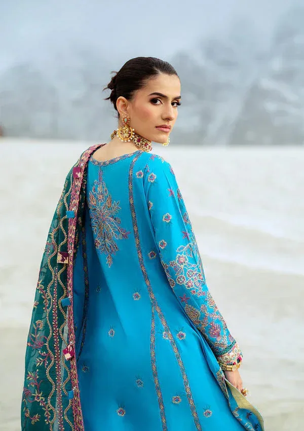Rangrasiya Lifestyle Summer Edit 25 Denium Blue Organza – view 2 – Poshaq