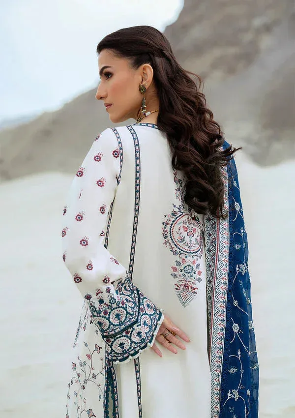 Rangrasiya Lifestyle Summer Edit 25 White Organza – view 2 – Poshaq
