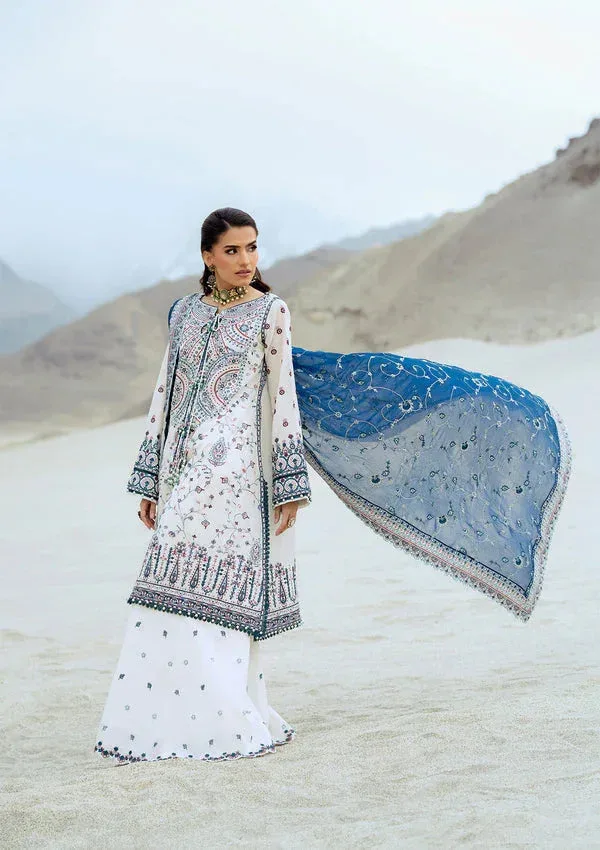 Rangrasiya Lifestyle Summer Edit 25 White Organza – view 5 – Poshaq