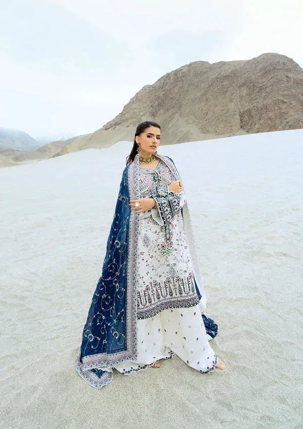 Rangrasiya Lifestyle Summer Edit 25 White Organza – view 6 – Poshaq