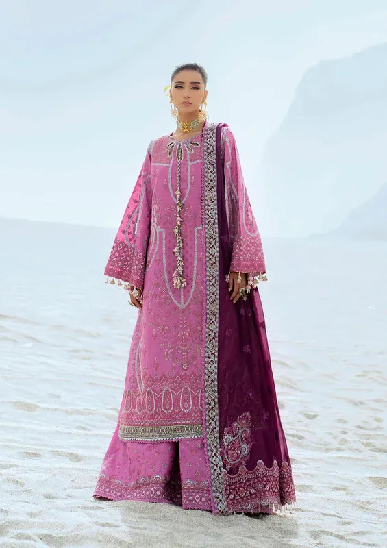 Rangrasiya Lifestyle Summer Edit 25 Rose Pink Organza – view 1 – Poshaq