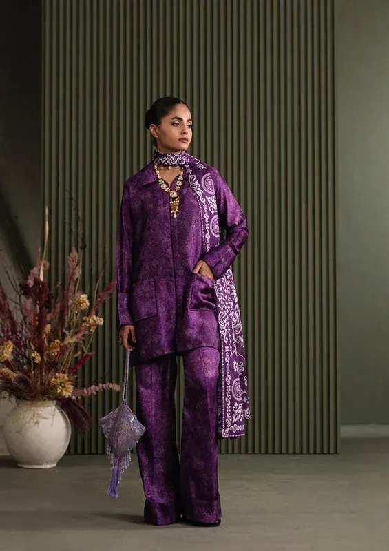 Aik Atelier Miss Aik Ready to Wear 25 Purple Silk – view 1 – Poshaq