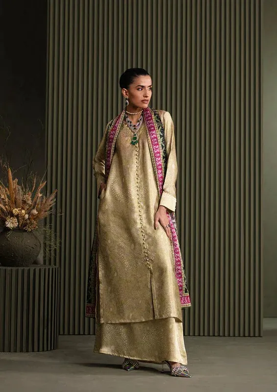 Aik Atelier Miss Aik Ready to Wear 25 Beige Silk – view 1 – Poshaq