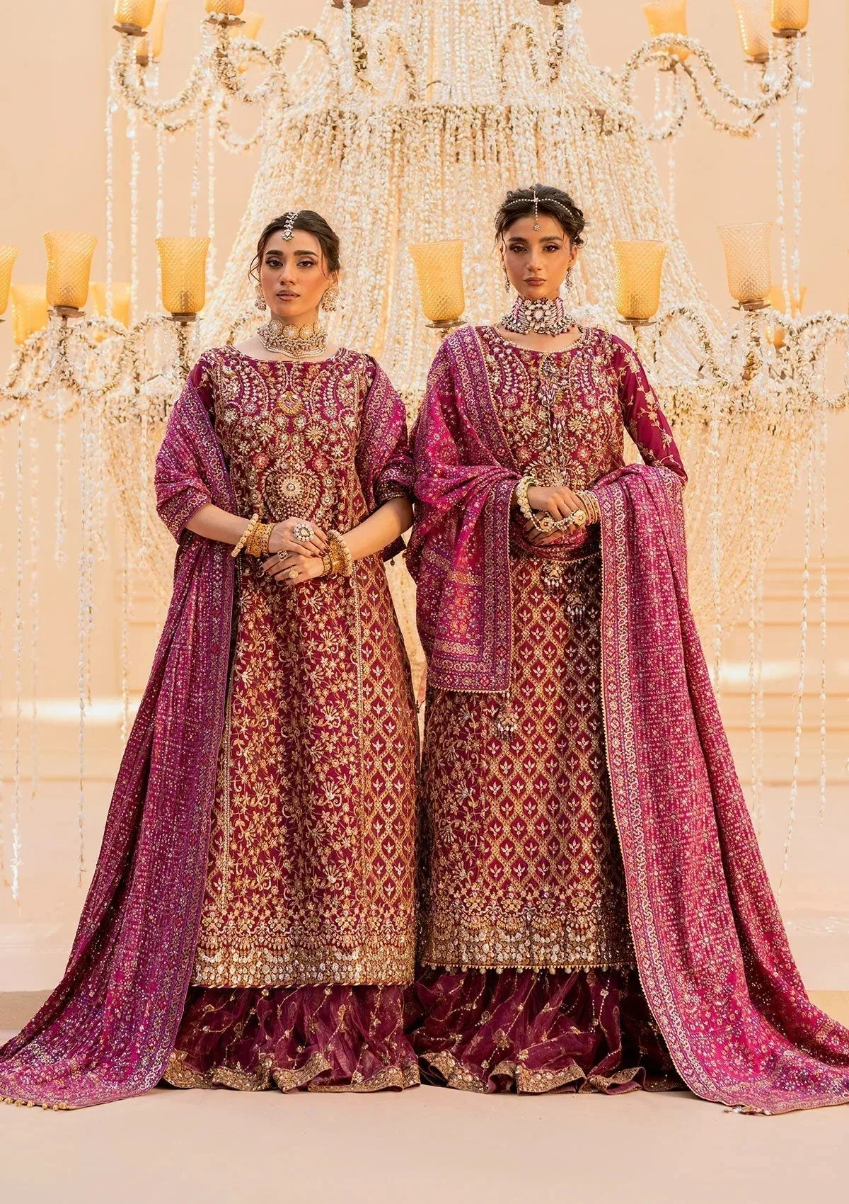 Aik Atelier Wedding Festive 25 Pinkish Purple Organza – view 1 – Poshaq