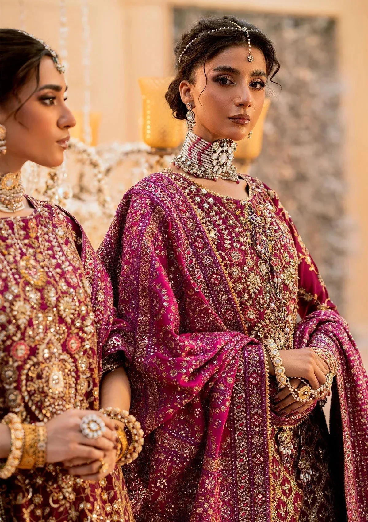 Aik Atelier Wedding Festive 25 Pinkish Purple Organza – view 5 – Poshaq
