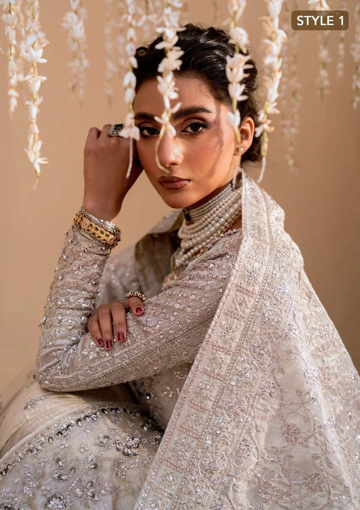 Aik Atelier Wedding Festive 25 Silver Organza – view 6 – Poshaq