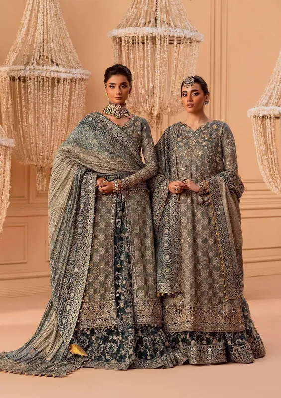 Aik Atelier Wedding Festive 25 Blue Organza – view 1 – Poshaq