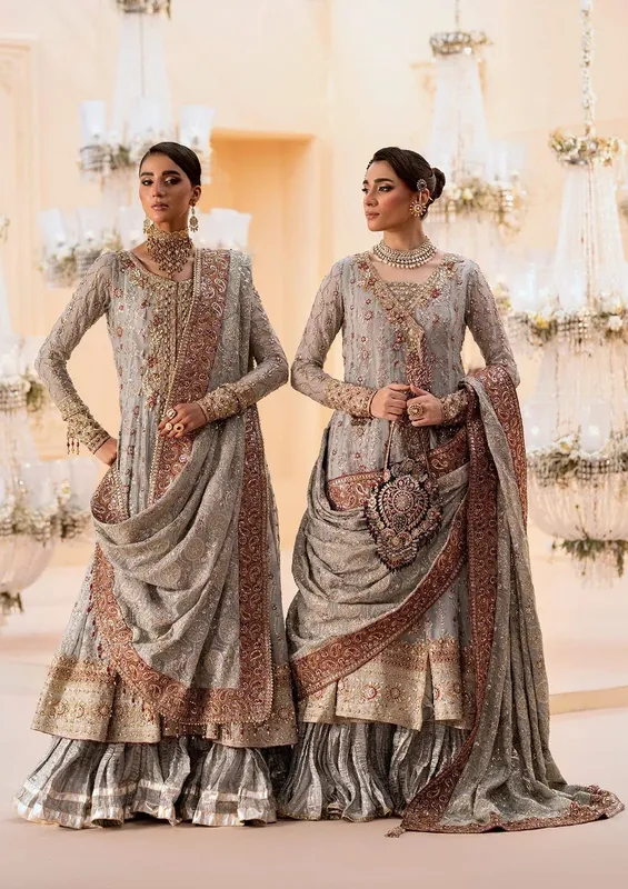 Aik Atelier Wedding Festive 25 Grey Organza – view 1 – Poshaq
