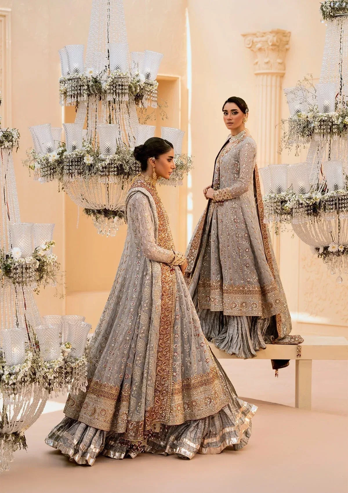 Aik Atelier Wedding Festive 25 Grey Organza – view 5 – Poshaq
