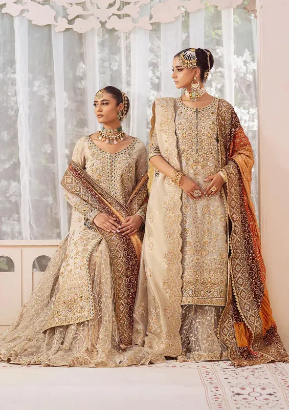 Aik Atelier Wedding Festive 24 Gold Organza – view 1 – Poshaq