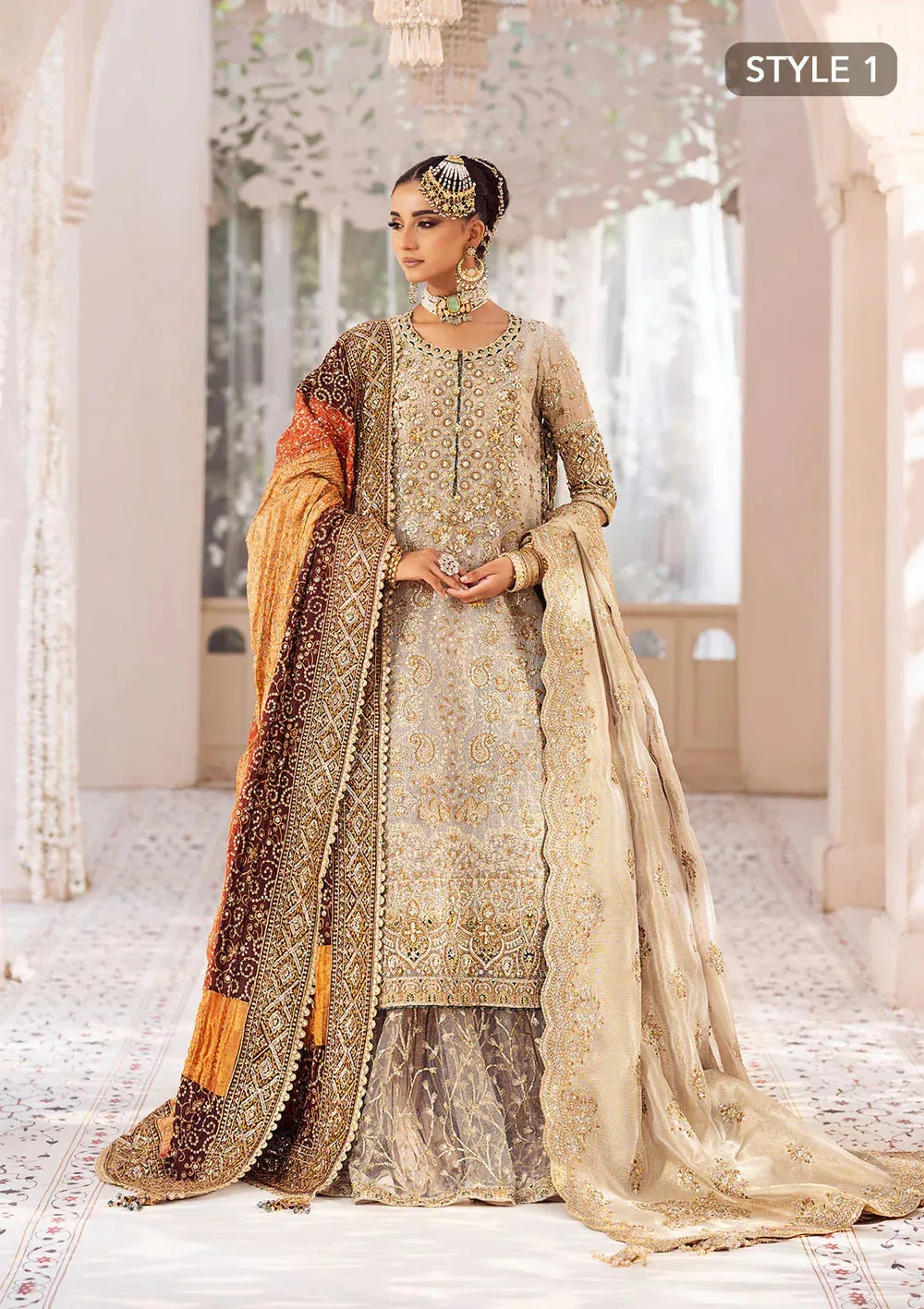 Aik Atelier Wedding Festive 24 Gold Organza – view 10 – Poshaq