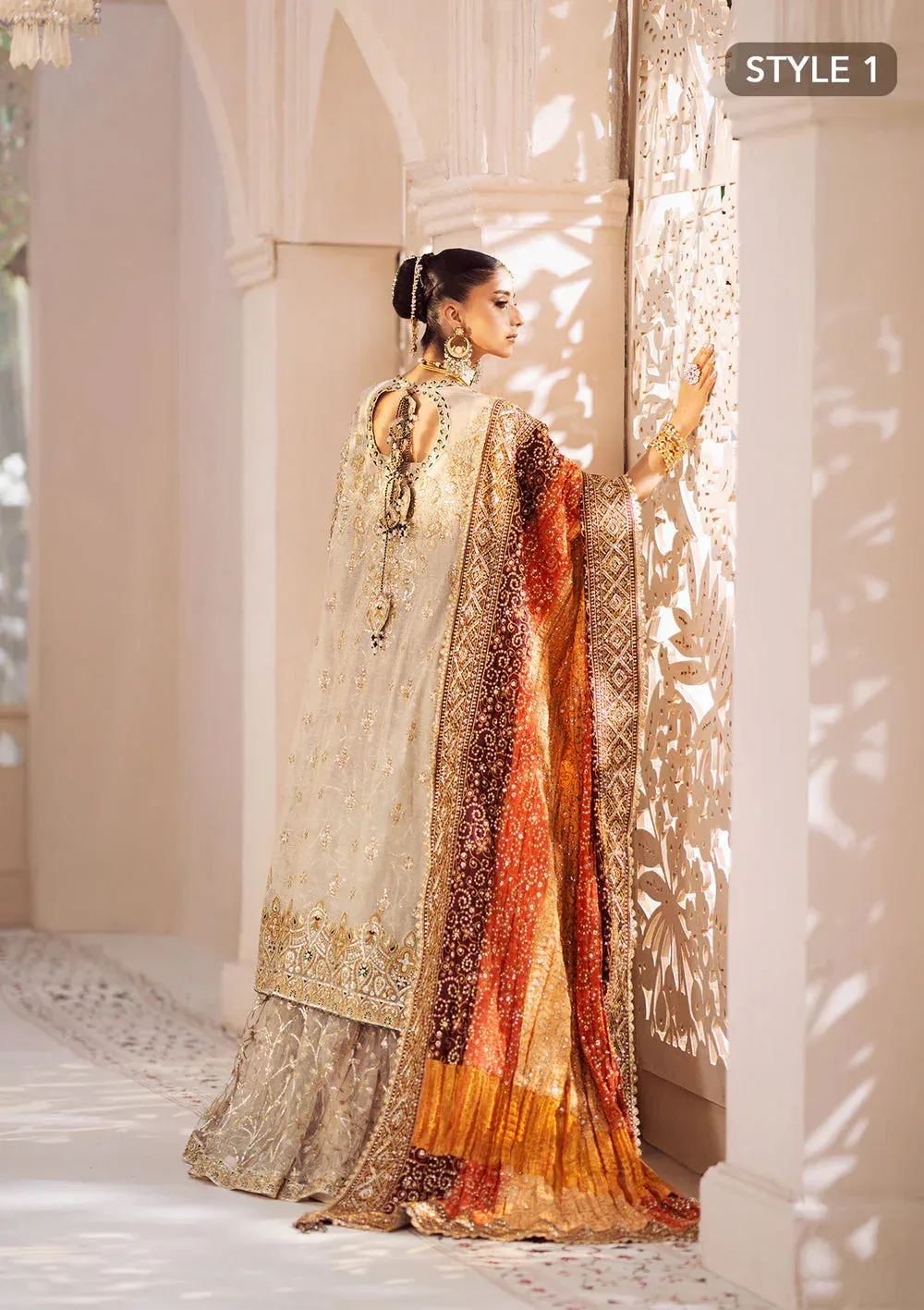 Aik Atelier Wedding Festive 24 Gold Organza – view 2 – Poshaq
