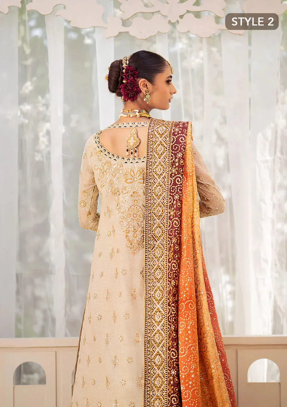 Aik Atelier Wedding Festive 24 Gold Organza – view 3 – Poshaq