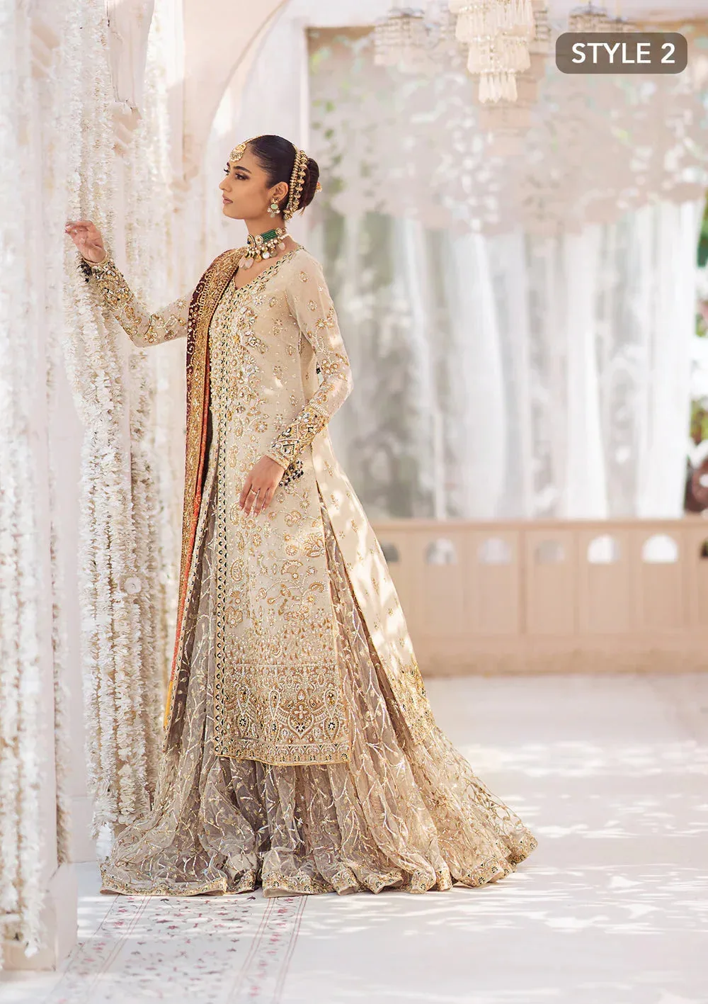Aik Atelier Wedding Festive 24 Gold Organza – view 4 – Poshaq