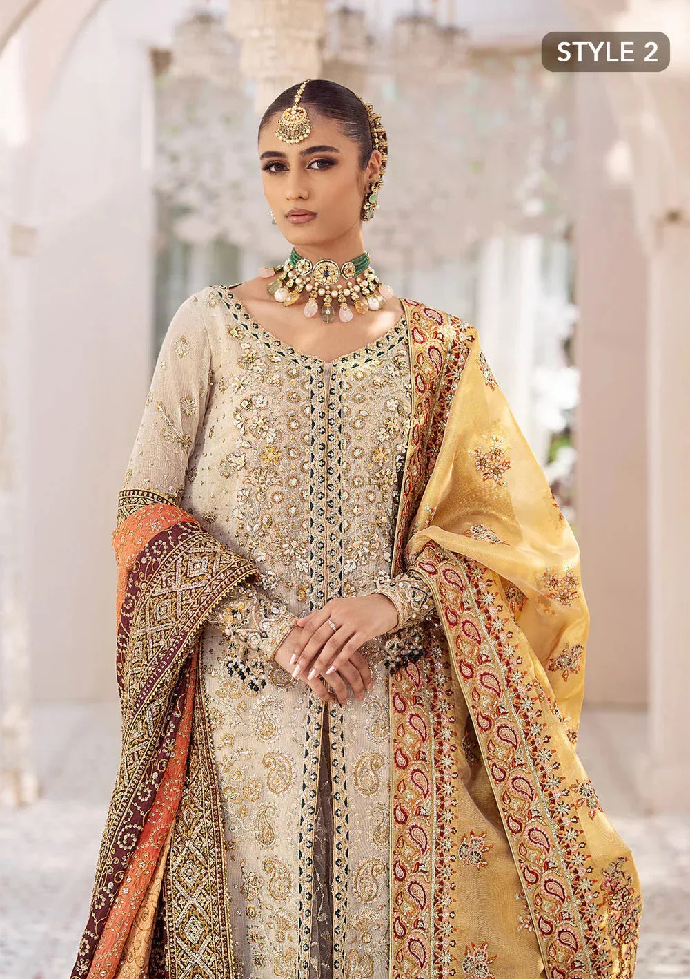Aik Atelier Wedding Festive 24 Gold Organza – view 5 – Poshaq