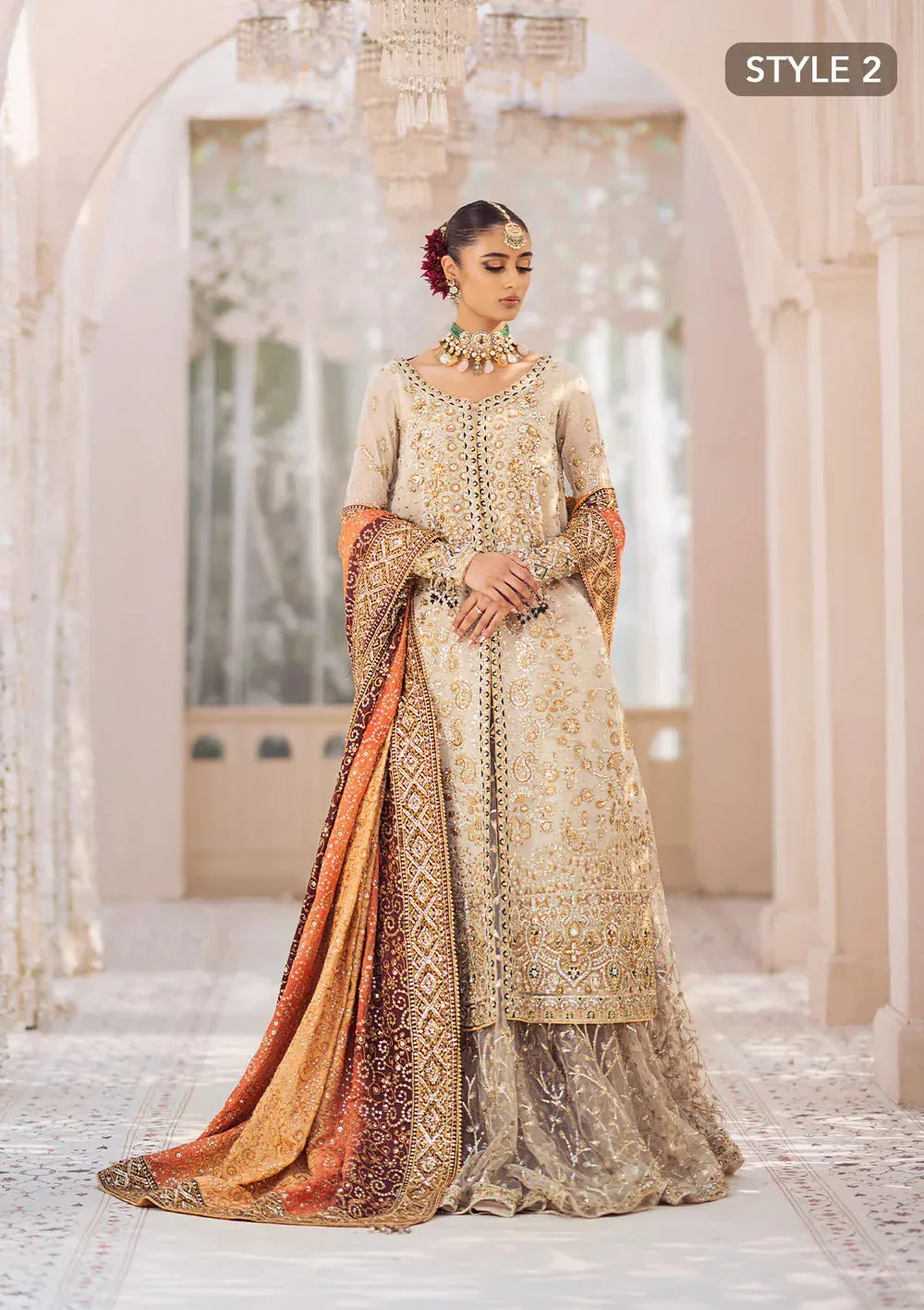 Aik Atelier Wedding Festive 24 Gold Organza – view 6 – Poshaq