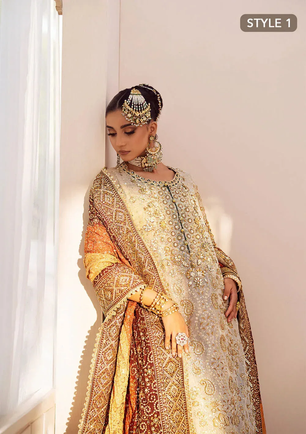 Aik Atelier Wedding Festive 24 Gold Organza – view 8 – Poshaq