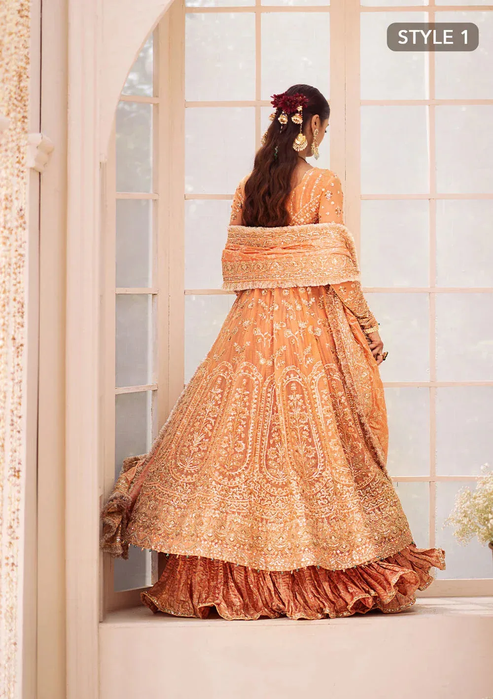 Aik Atelier Wedding Festive 24 Coral Organza – view 2 – Poshaq