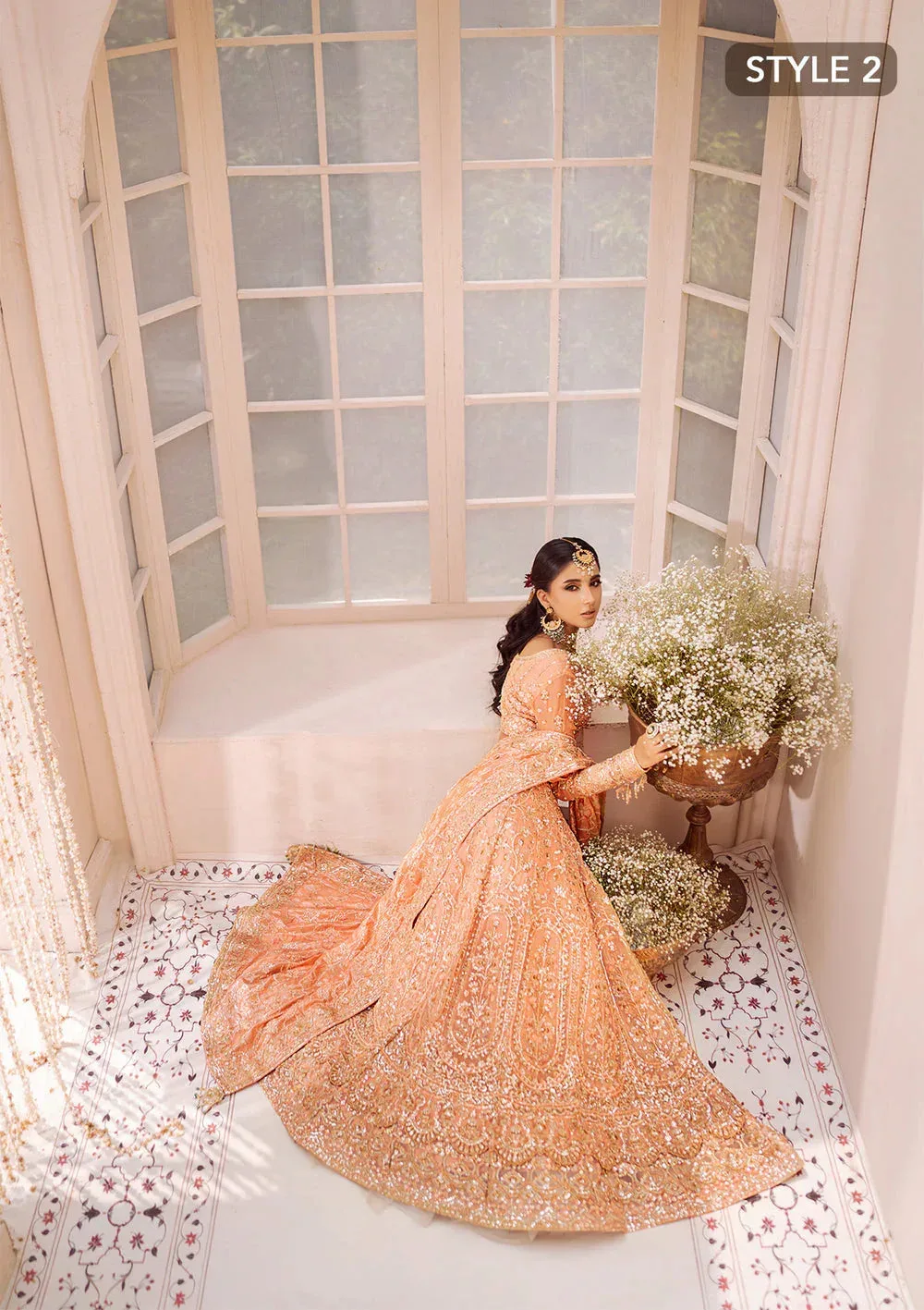 Aik Atelier Wedding Festive 24 Coral Organza – view 4 – Poshaq