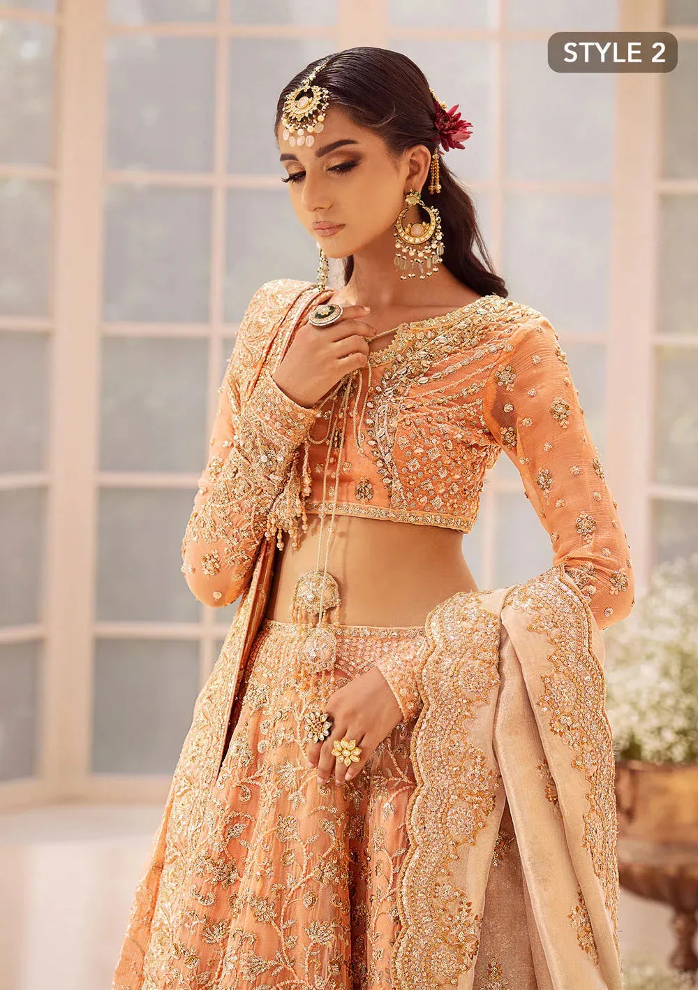 Aik Atelier Wedding Festive 24 Coral Organza – view 5 – Poshaq