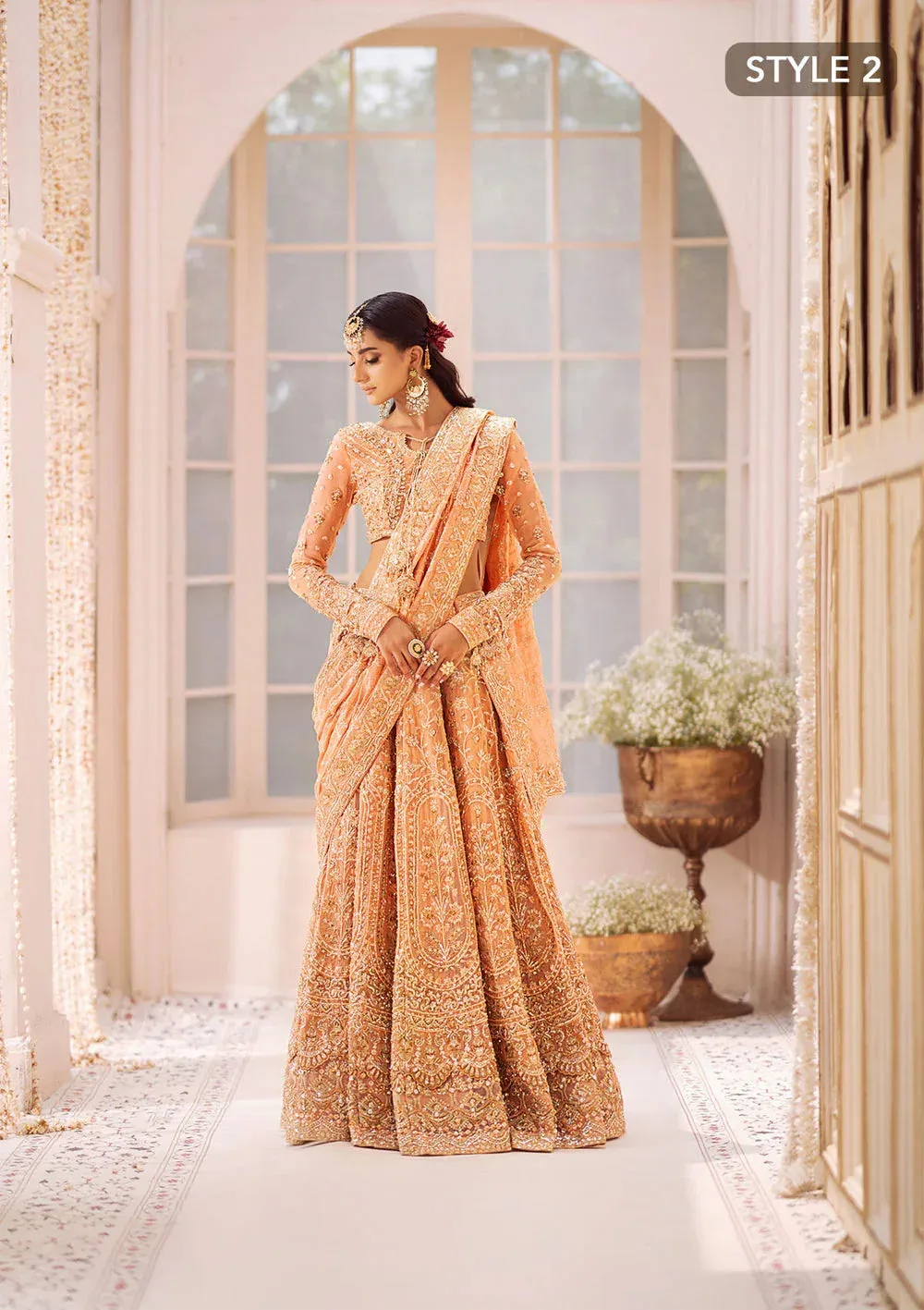 Aik Atelier Wedding Festive 24 Coral Organza – view 6 – Poshaq