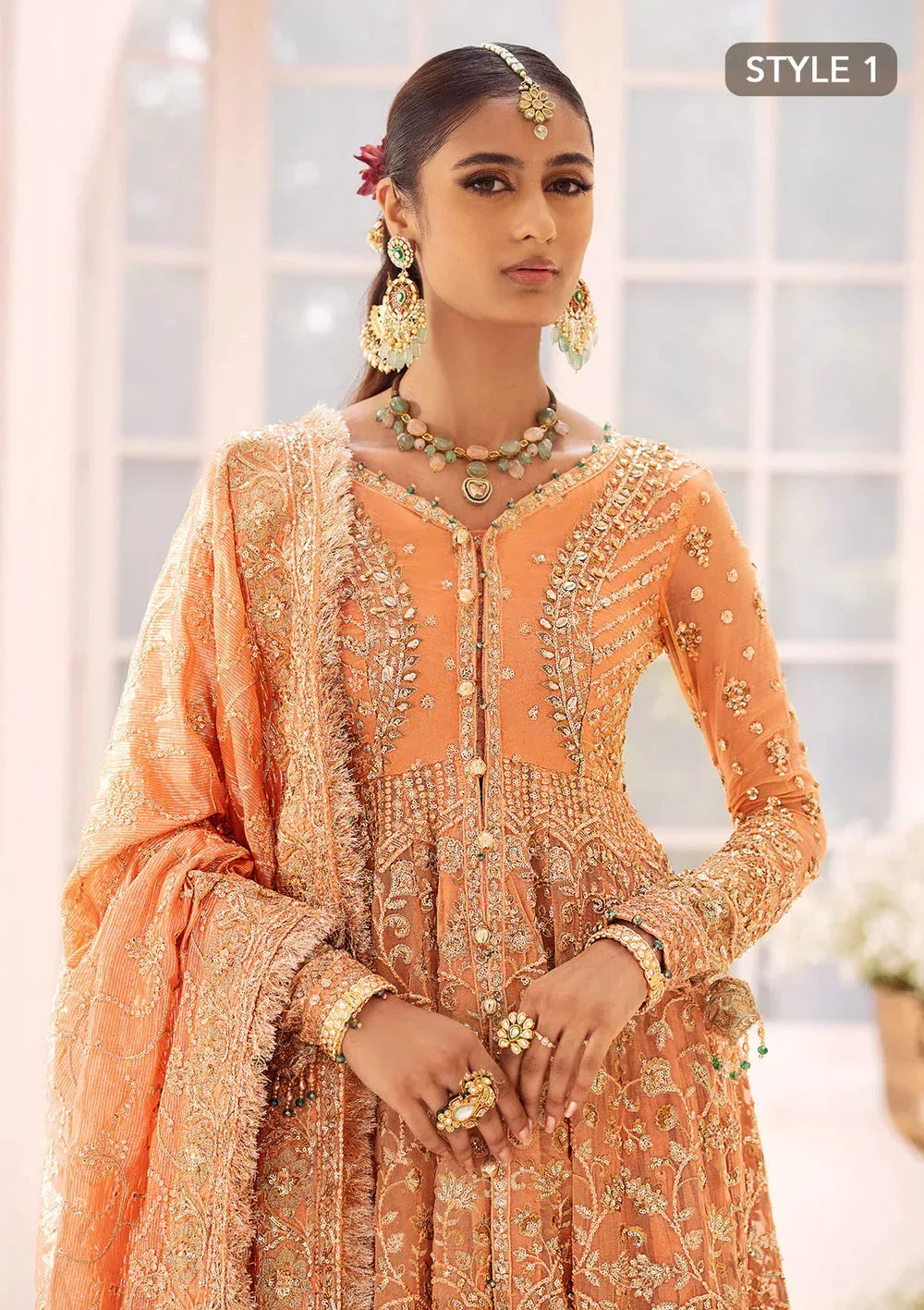 Aik Atelier Wedding Festive 24 Coral Organza – view 9 – Poshaq