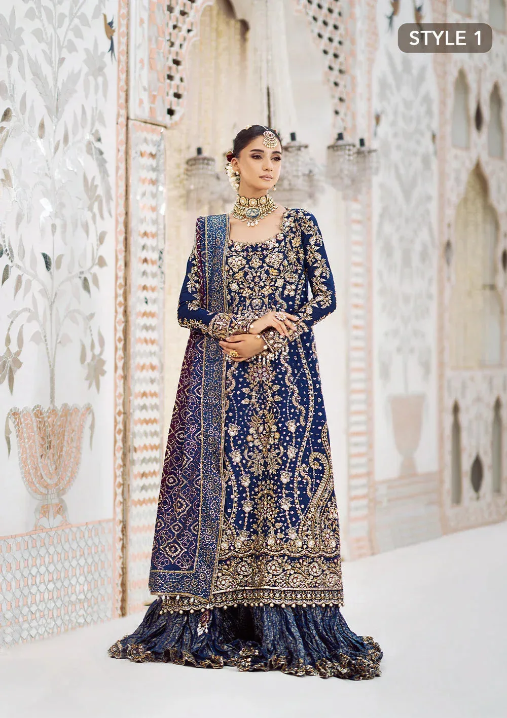 Aik Atelier Wedding Festive 24 Blue Organza – view 10 – Poshaq