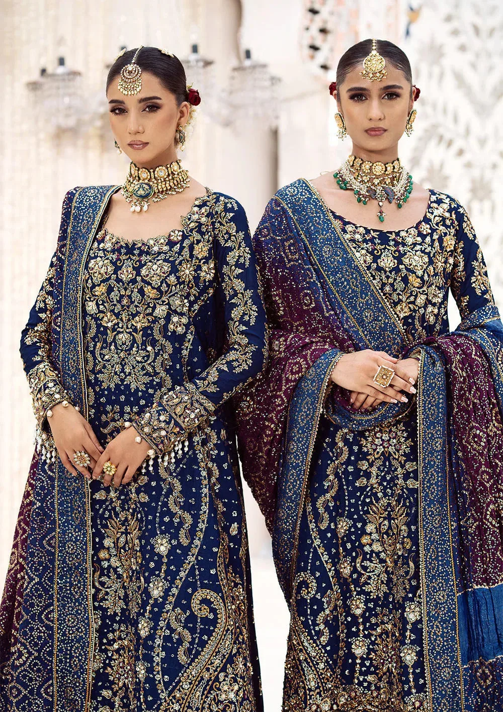 Aik Atelier Wedding Festive 24 Blue Organza – view 3 – Poshaq
