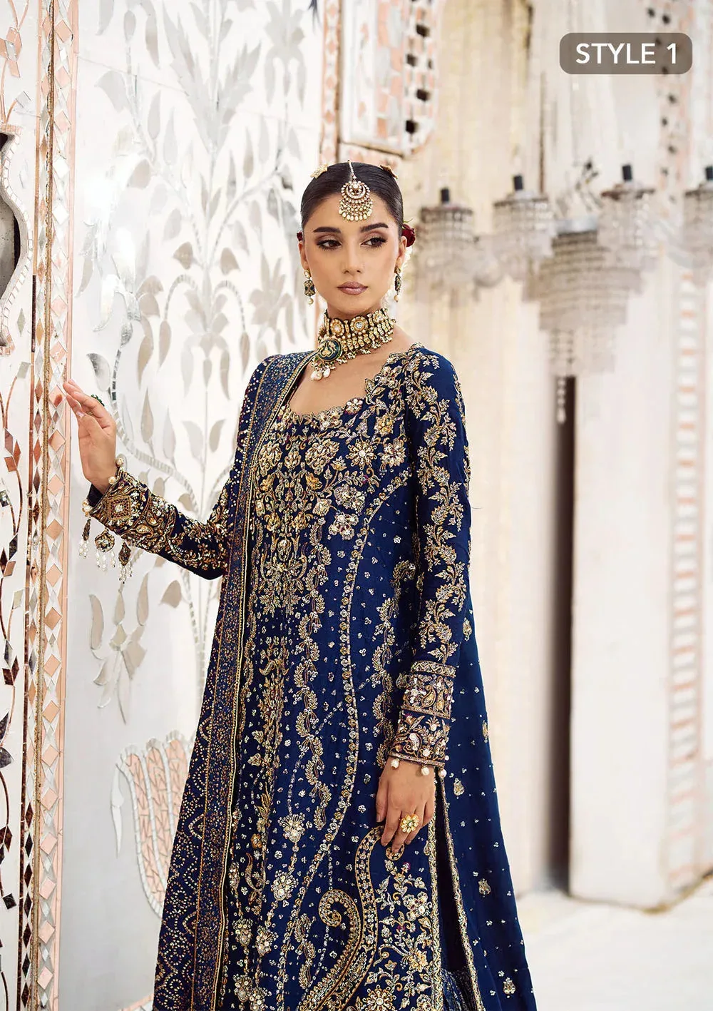 Aik Atelier Wedding Festive 24 Blue Organza – view 8 – Poshaq