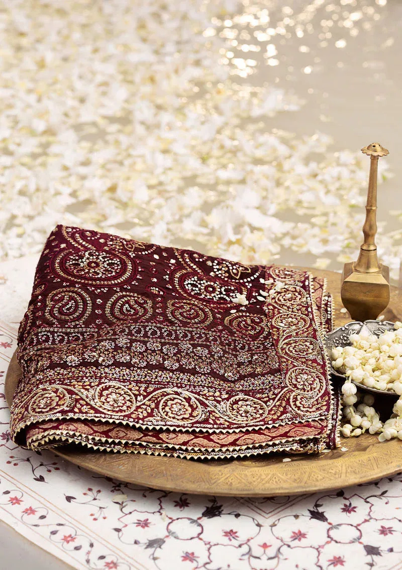 Aik Atelier Maroon Tissue – view 3 – Poshaq