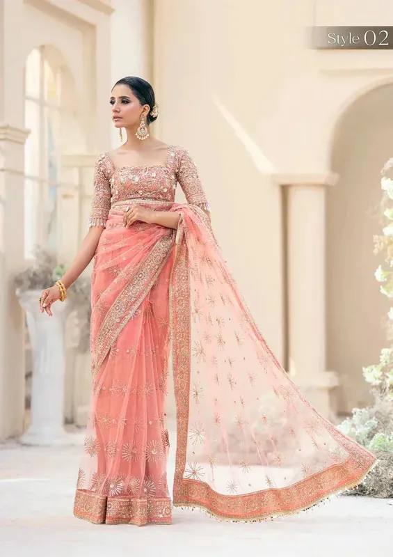 Aik Atelier Wedding Festive 23 Pink Organza – view 1 – Poshaq