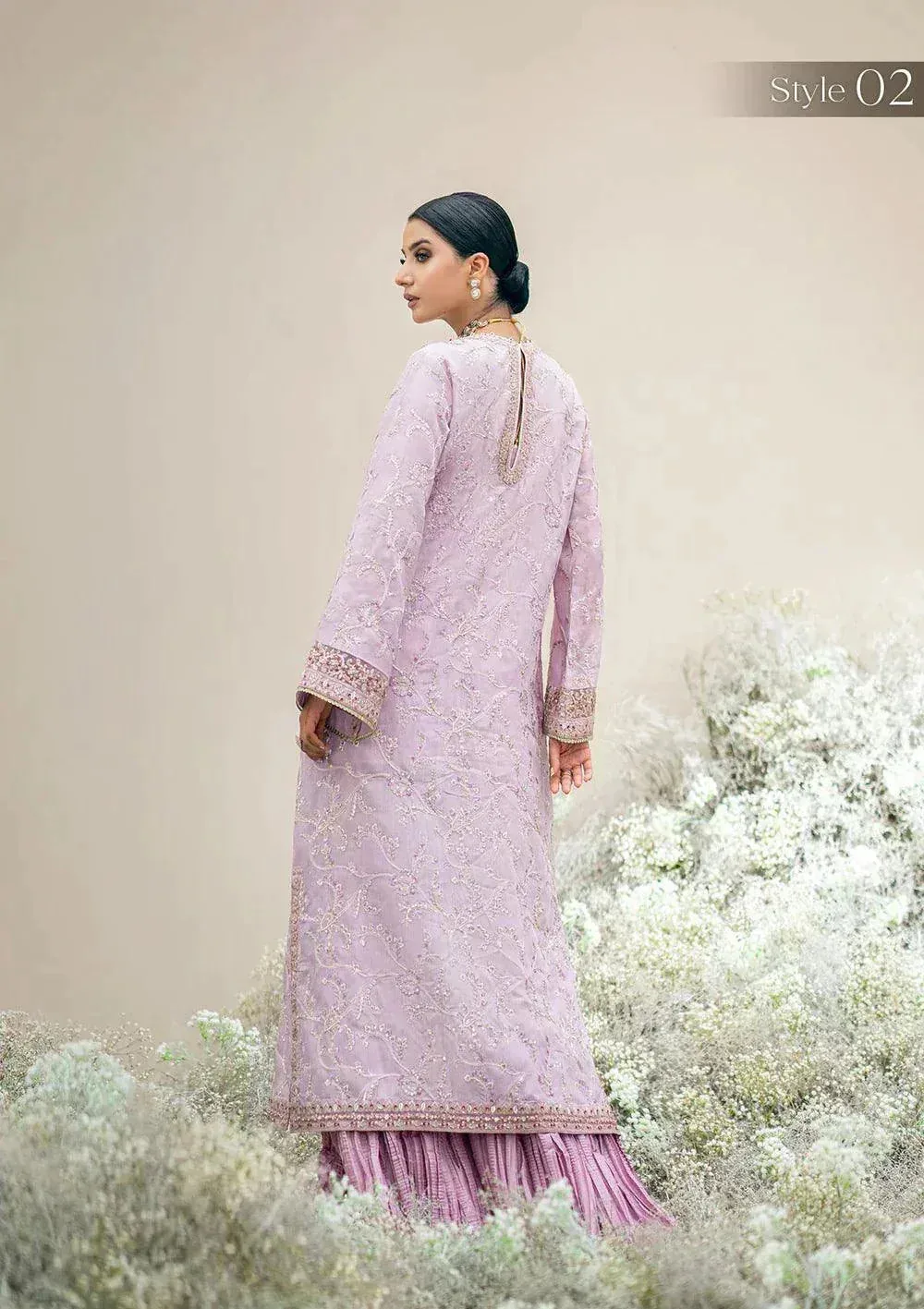 Aik Atelier Wedding Festive 23 Lilac Organza – view 2 – Poshaq