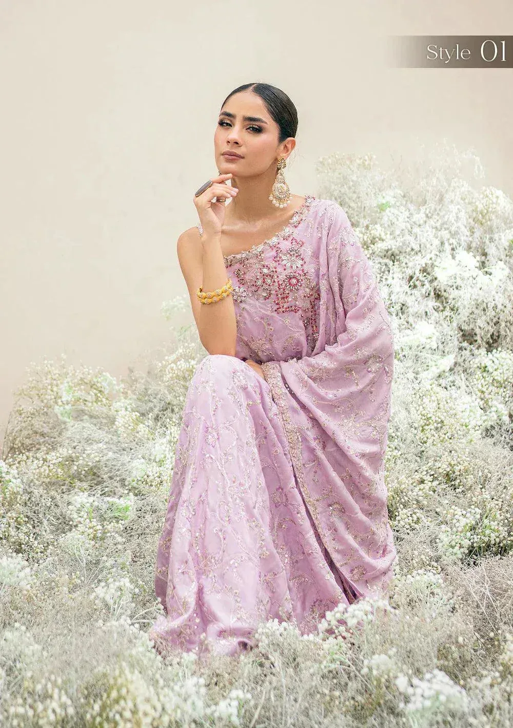 Aik Atelier Wedding Festive 23 Lilac Organza – view 6 – Poshaq