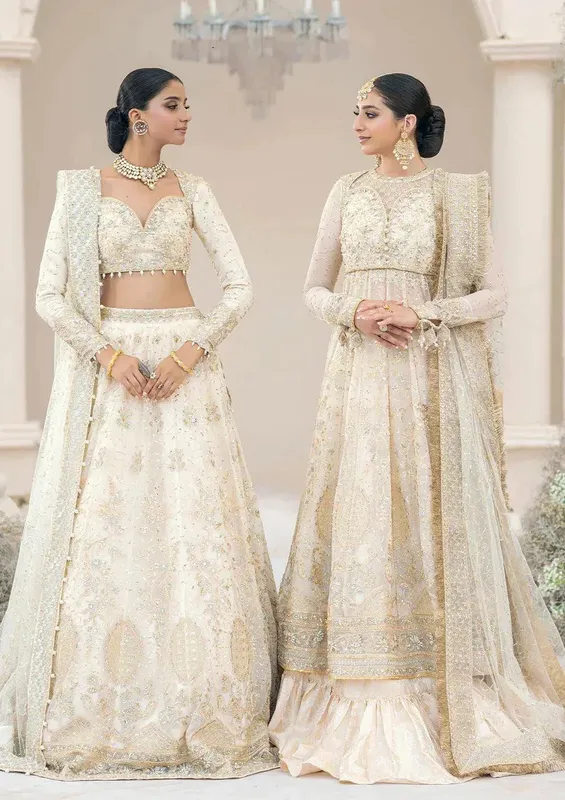 Aik Atelier Wedding Festive 23 Off White Organza – view 1 – Poshaq