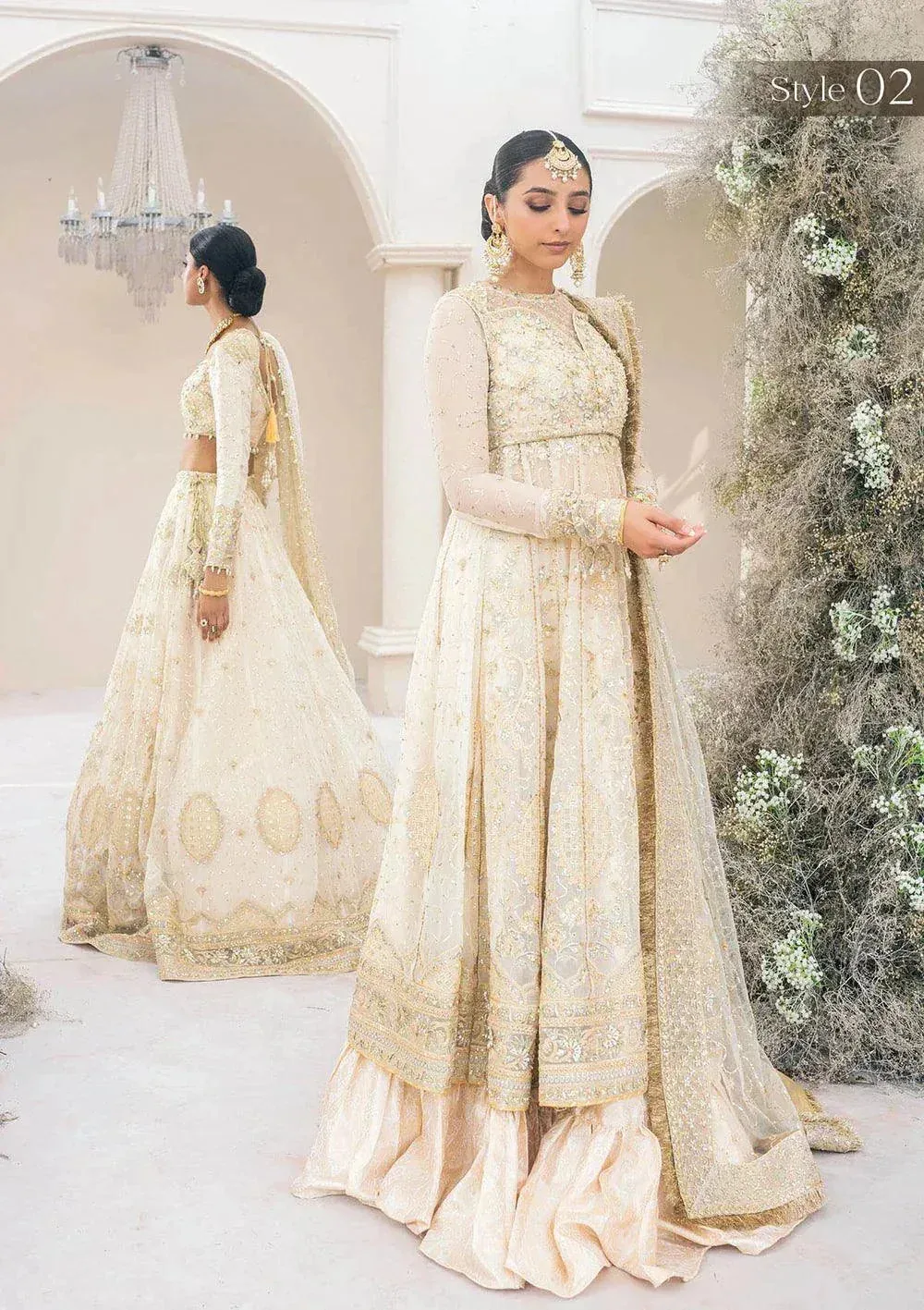Aik Atelier Wedding Festive 23 Off White Organza – view 2 – Poshaq