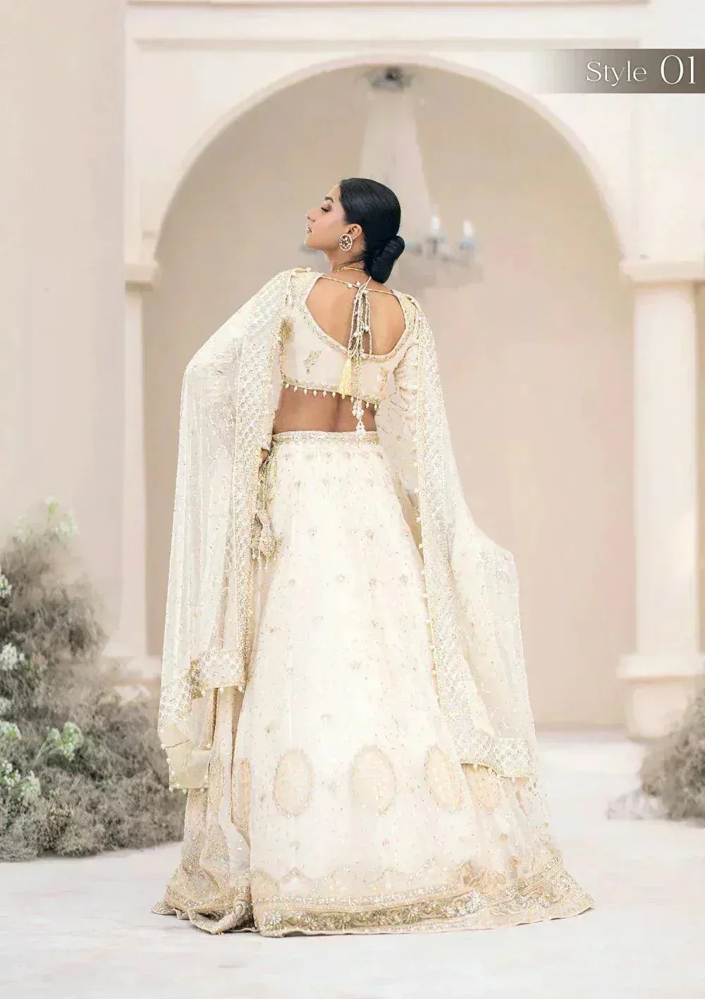 Aik Atelier Wedding Festive 23 Off White Organza – view 5 – Poshaq