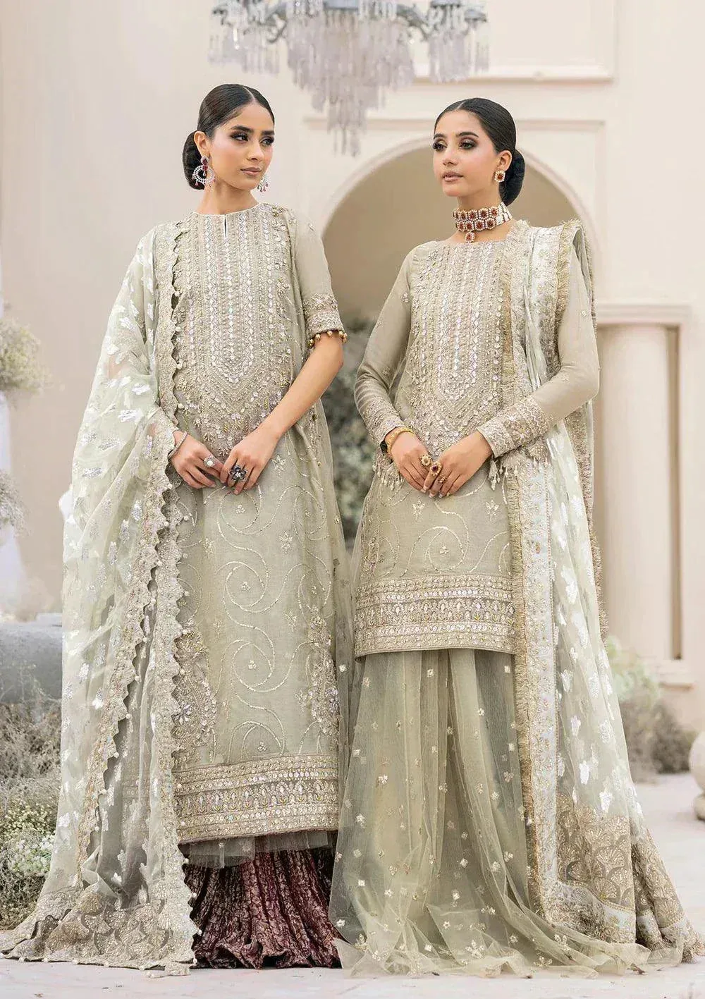 Aik Atelier Wedding Festive 23 Grey Jacquard – view 1 – Poshaq