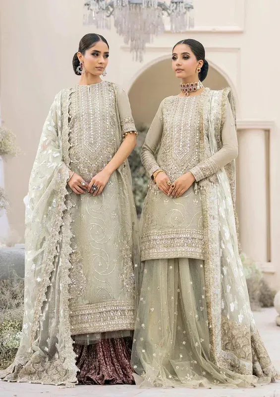 Aik Atelier Wedding Festive 23 Grey Jacquard – view 1 – Poshaq