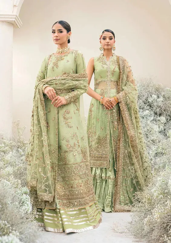 Aik Atelier Wedding Festive 23 Green Organza – view 1 – Poshaq