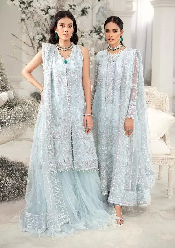 Aik Atelier Wedding Festive 23 Blue Raw Silk – view 1 – Poshaq