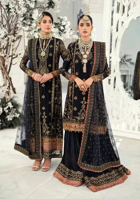 Aik Atelier Wedding Festive 23 Black Raw Silk – view 1 – Poshaq