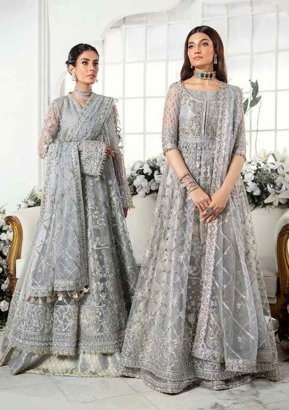 Aik Atelier Wedding Festive 23 Grey Raw Silk – view 1 – Poshaq