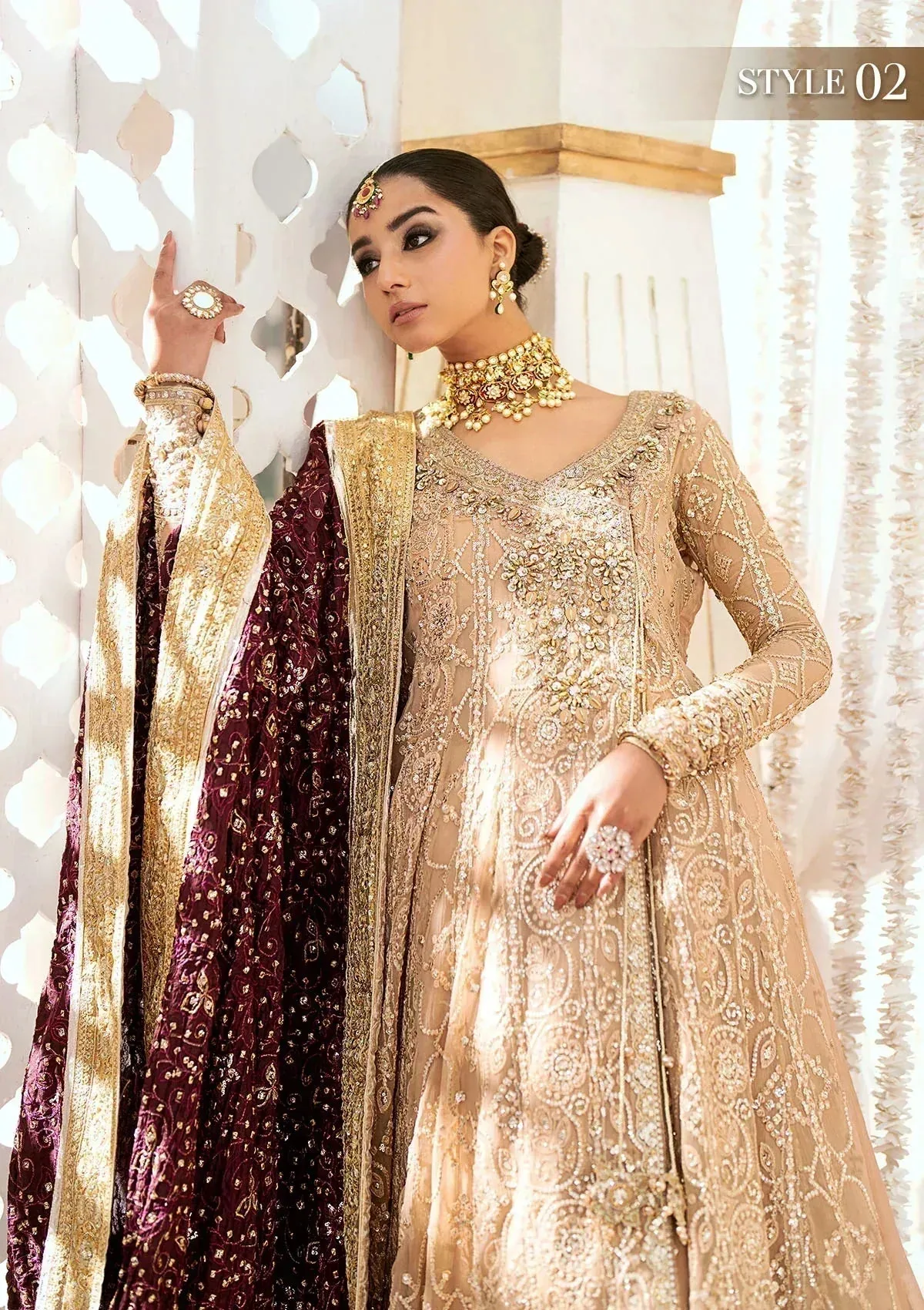Aik Atelier Wedding Festive 24 Gold Organza – view 5 – Poshaq
