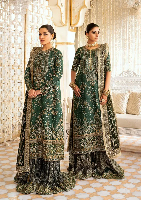 Aik Atelier Wedding Festive 24 Green Organza – view 1 – Poshaq