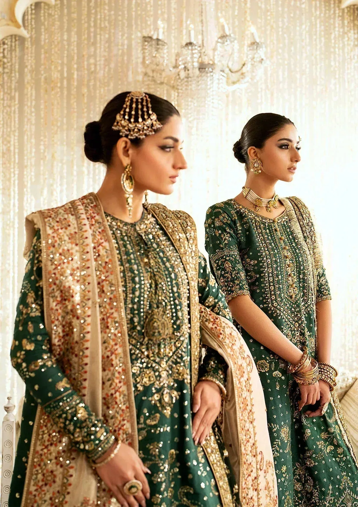 Aik Atelier Wedding Festive 24 Green Organza – view 6 – Poshaq