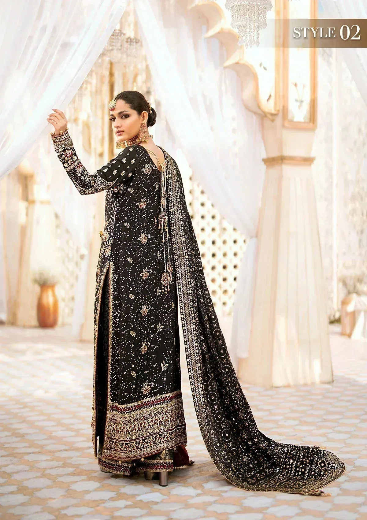 Aik Atelier Wedding Festive 24 Black Organza – view 4 – Poshaq