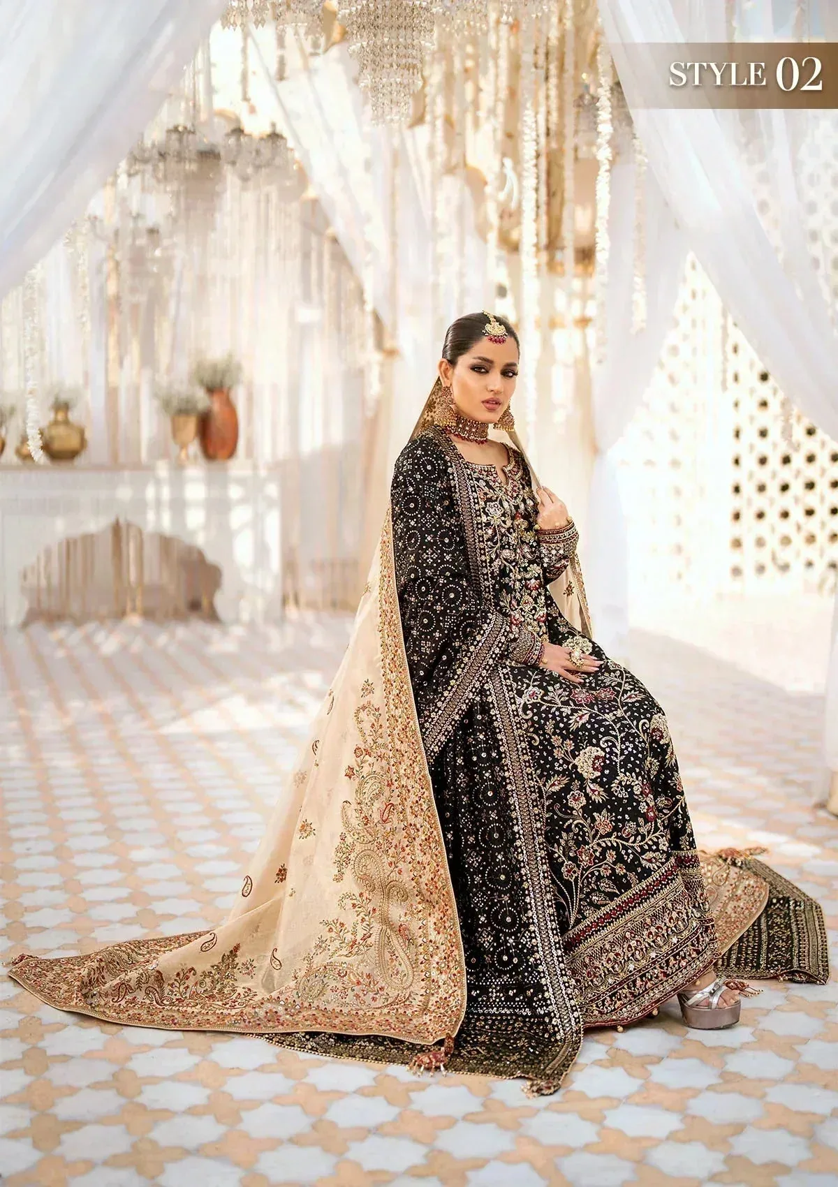 Aik Atelier Wedding Festive 24 Black Organza – view 5 – Poshaq
