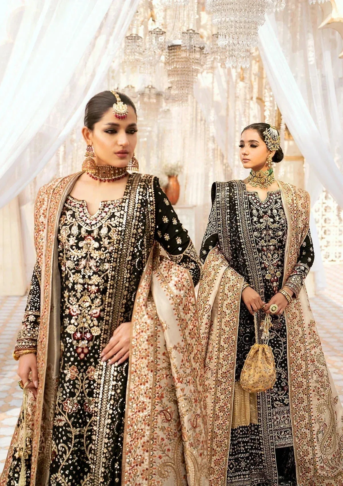 Aik Atelier Wedding Festive 24 Black Organza – view 6 – Poshaq